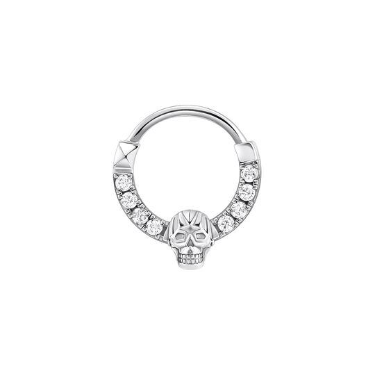 Single Piercing Hoop Skull 8 MM from the  collection in the SABOTEUR online store