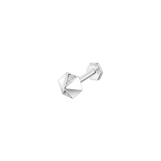 Single Piercing Stud Hexagon Pyramid 4 MM from the  collection in the SABOTEUR online store