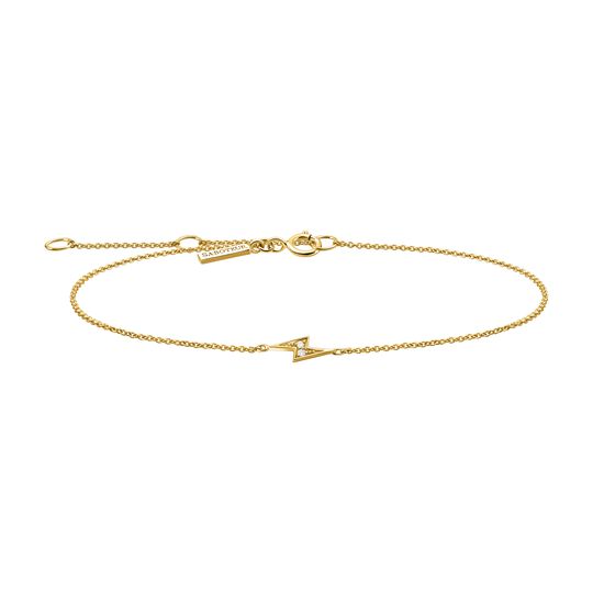 Petit Bracelet Flash 18 K Yellow Gold White Diamonds from the  collection in the SABOTEUR online store
