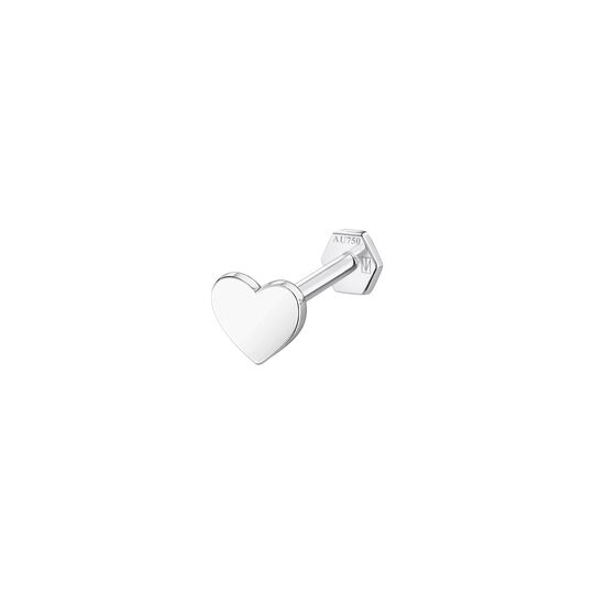 Einzel Piercing Stecker Herz Gross 5 MM aus der  Kollektion