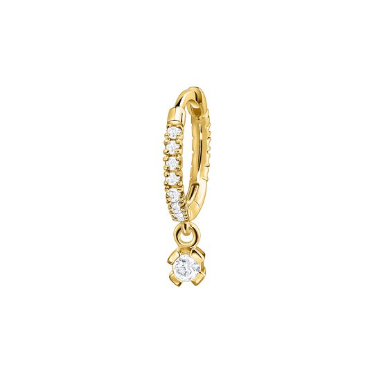 Single Hoop Earring Diamond Pendant 8 MM from the  collection in the SABOTEUR online store