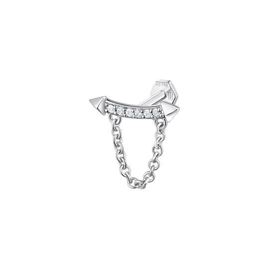 Single Piercing Stud Chain Bar With Pyramids 8 MM from the  collection in the SABOTEUR online store