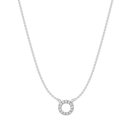 Petit Collier Cercle Or Blanc 18 ct Diamants Blancs de la collection  dans la boutique en ligne de SABOTEUR