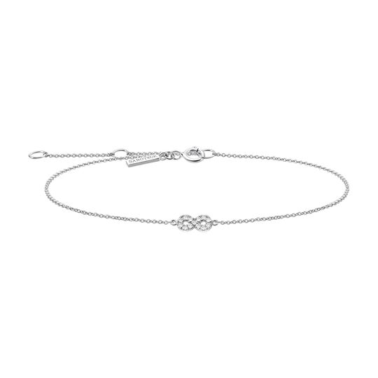 Petit Bracelet Infini Or Blanc 18 ct Diamants Blancs de la collection  dans la boutique en ligne de SABOTEUR