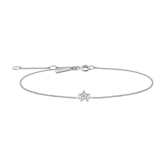 Petit Bracelet &Egrave;toile Or Blanc 18 ct Diamants Blancs de la collection  dans la boutique en ligne de SABOTEUR