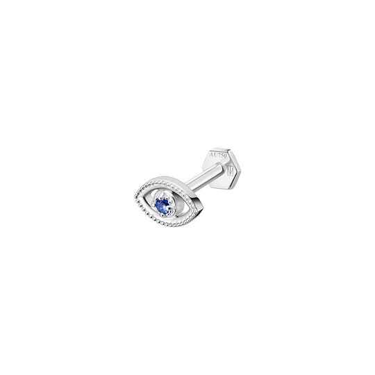 Einzel Piercing Stecker Blaues Auge 6,5 MM aus der  Kollektion