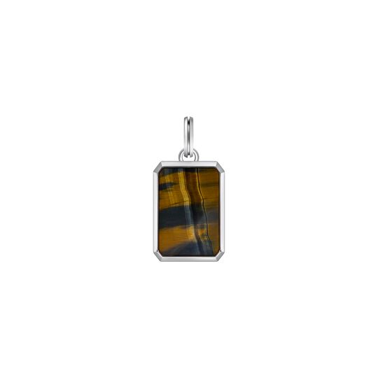 Pendant Monogram 925 Silver Blackened Tiger Eye Blue from the  collection in the SABOTEUR online store