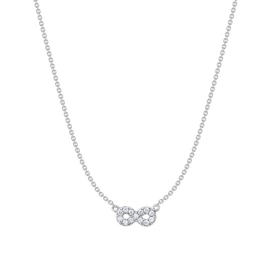 Petit Halskette Infinity 18 K Weissgold Weisse Diamanten aus der  Kollektion