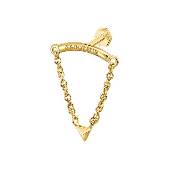 Single Piercing Stud Chain Pyramid 18 MM from the  collection in the SABOTEUR online store