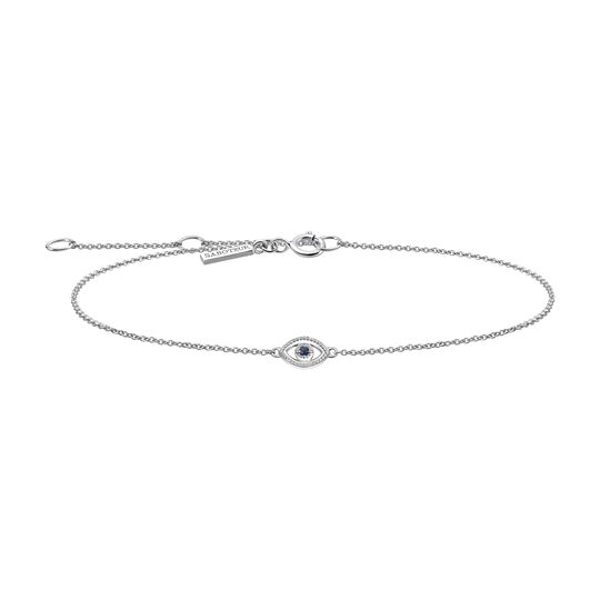 Petit Bracelet Evil Eye 18 K White Gold Blue Sapphire from the  collection in the SABOTEUR online store