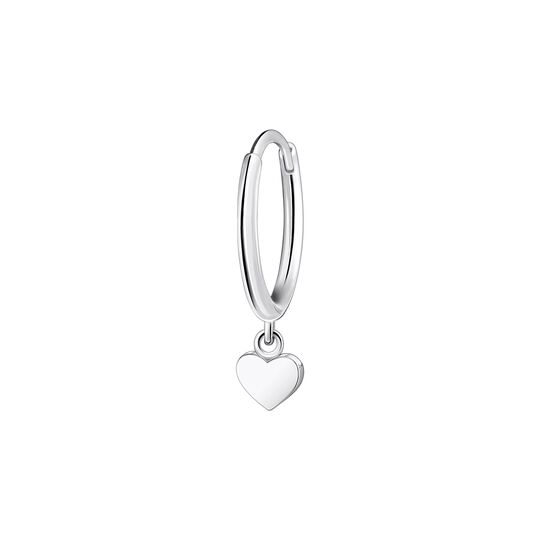 Single Hoop Earring Round Heart Pendant 8 MM from the  collection in the SABOTEUR online store