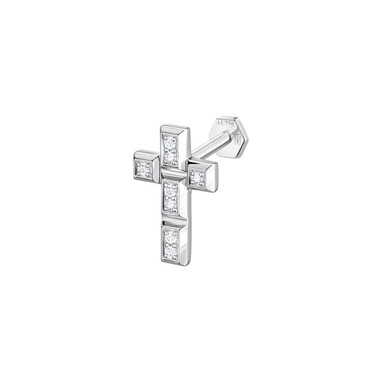 Single Piercing Stud Cross 10 MM from the  collection in the SABOTEUR online store