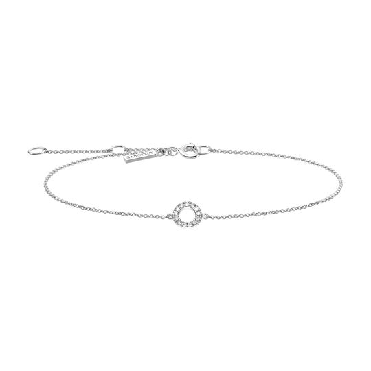 Petit Bracelet Cercle Or Blanc 18 ct Diamants Blancs de la collection  dans la boutique en ligne de SABOTEUR