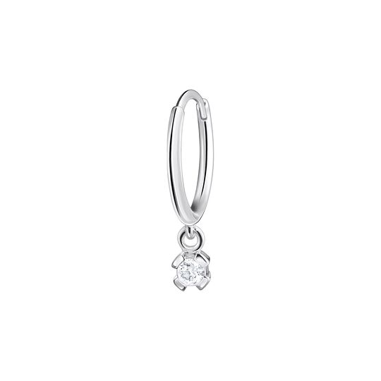 Single Hoop Earring Round Diamond Pendant 8 MM from the  collection in the SABOTEUR online store