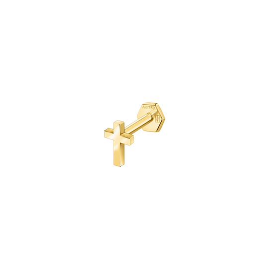 Single Piercing Stud Cross Fine 4,5 MM from the  collection in the SABOTEUR online store