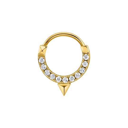 Single Piercing Hoop Pyramid 8 MM from the  collection in the SABOTEUR online store
