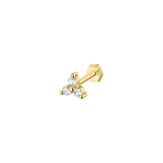 Single Piercing Stud Triplex Prong 4,5 MM from the  collection in the SABOTEUR online store