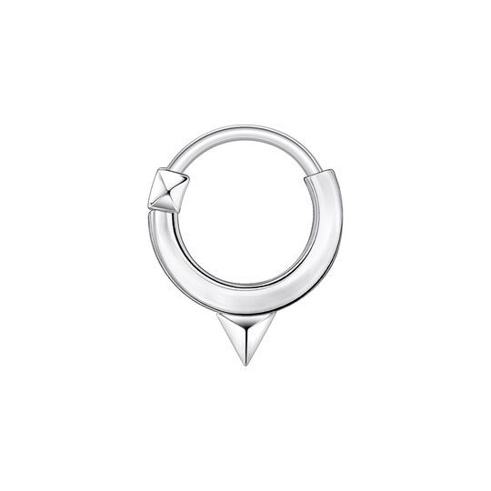 Single Piercing Hoop Earring Pyramid 8 MM from the  collection in the SABOTEUR online store
