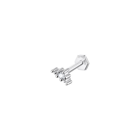 Single Piercing Stud Triangle Prong 4,5 MM from the  collection in the SABOTEUR online store
