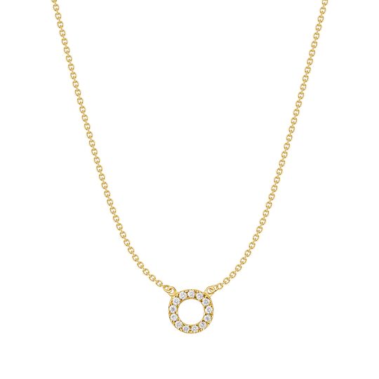 Petit Halskette Kreis 18 K Gelbgold Weisse Diamanten aus der  Kollektion