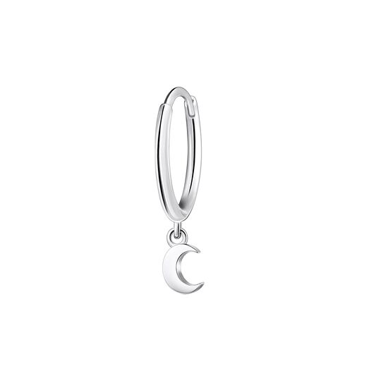 Single Hoop Earring Round Moon Pendant 8 MM from the  collection in the SABOTEUR online store