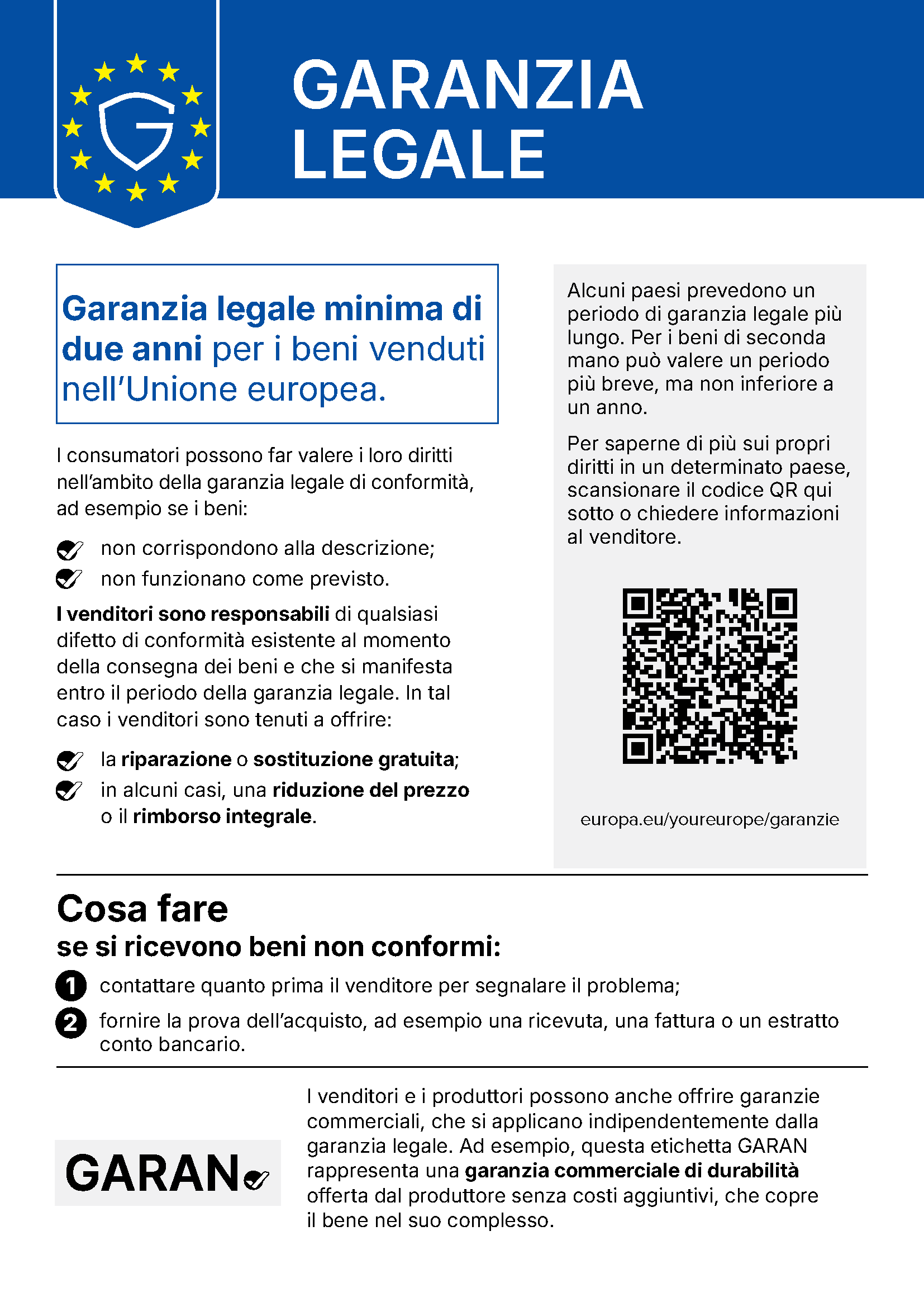 Your legal guarantee rights