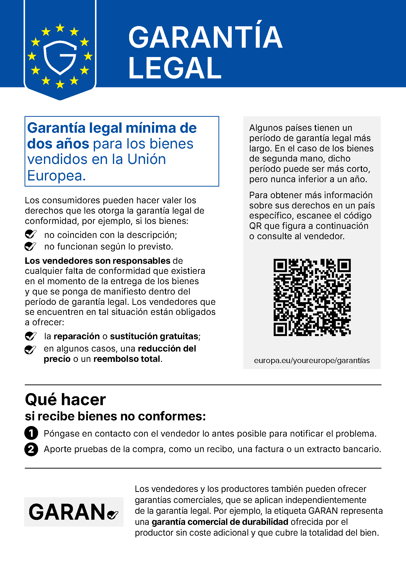 Your legal guarantee rights
