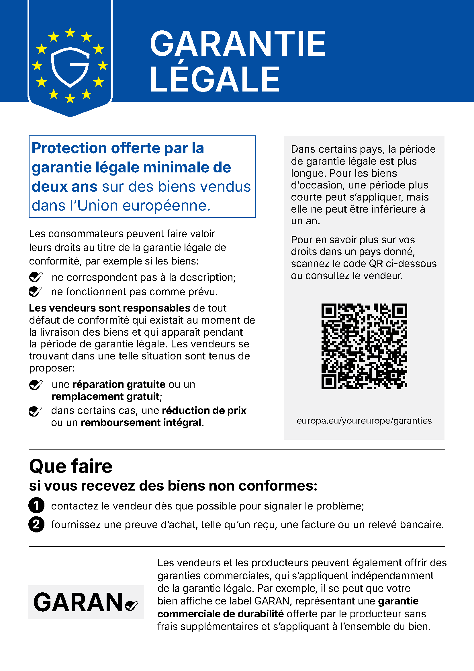 Your legal guarantee rights